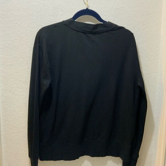 Rag & Bone V-Neck Lightweight Sweatshirt Women's S/P Black - Picture 9 of 9